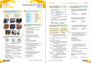 Grade 9 - UNIT 10 - Worksheets