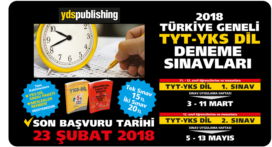 YDS Publishing Türkiye Geneli Deneme Sınavı